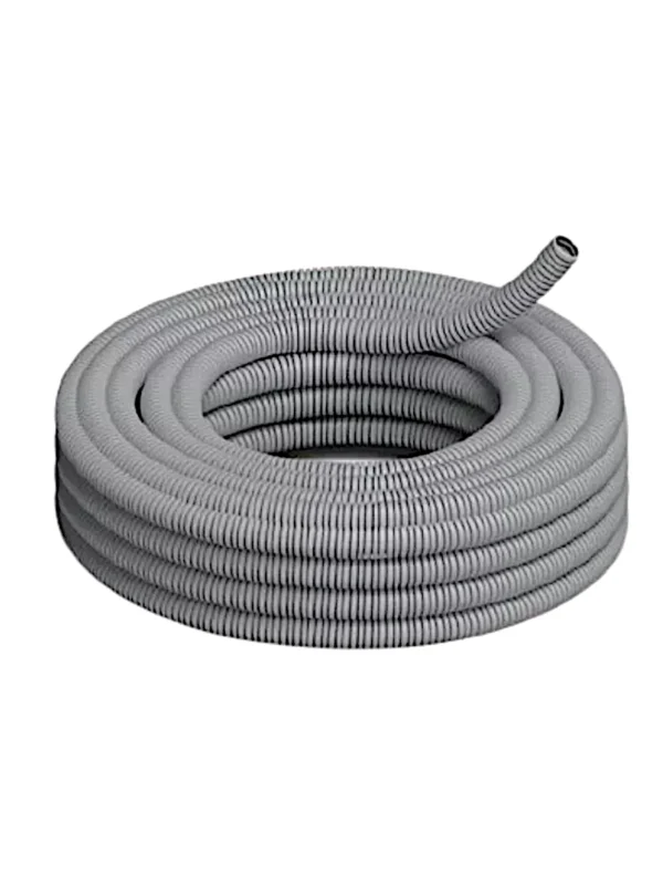 CAÑO CORRUGADO 1 1/2" GRIS CONCRETE IGNIFUGO (ROLLO 25M) - 112SCI