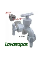 CANILLA LAVARROPAS DOBLE PLASTICA DE 1/2 - 2171
