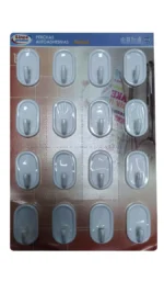PERCHA PLAST OVAL. BLAN. AUTOADES BLISTER X16 - FPEOB