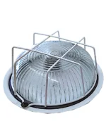 LAMPARA TORTUGA CHAPA REDON. BLANCA C/REJA - 1036