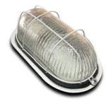 LAMPARA TORTUGA CHAPA OVAL. BLANCA C/REJ - 1210