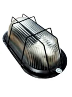 LAMPARA TORTUGA CHAPA OVAL. NEGRA C/REJA - 1210