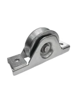 RUEDA PARA PORTON ACERO .50 CANAL V  PARA ATORNILLAR CON SOPORTE - IRU1000G