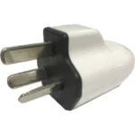 FICHA 220V MACHO 10A 3 PATAS FRONTAL REFORZADA CON PRENSACABLE - ELECFI005