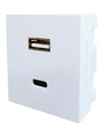 LLAVE EMBUTIR SICA LIFE MODULO USB A + C - 373011