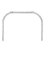 CAÑO ALUMINIO CORTINA DE BAÑO CURVO U 90x90x90cm - C-089