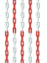 CADENA PLASTICA ROJA / BLANCA 08X29X49MM (PRECIO X METRO) ROLLO 25M - 8107-R