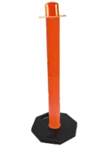 CADENA PLASTICA: POSTE NARANJA 90CM C/BASE - 7221-O