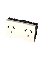 LLAVE EMBUTIR KALOP TOMA 10A DOBLE BLANCO CON BASTIDOR - KS40251