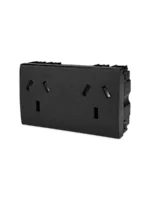 LLAVE EMBUTIR KALOP TOMA 10A DOBLE NEGRO - KS40256