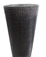MALLA SOLDADA FORRADA PVC NEGRO 13mm x 13mm ESPESOR 0,9mm ROLLO DE 1m x 20m - EVOL6648