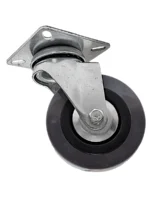 RUEDA GIRATORIA CON BASE GOMA GRIS .80MM - 2705-I