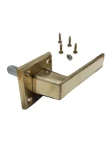 PICAPORTE BISELADO BRONCE PULIDA GIRATORIA ROSETA BCE. CUADRADA 47MM - 2133-G