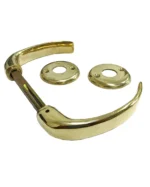 PICAPORTE SANATORIO BRONCE PULIDO ROSETA BCE. RED. 47MM - 7123