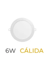 LUMINARIA LED CANDELA DE EMBUTIR 06w CALIDA REDONDA - 7539