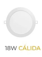 LUMINARIA LED CANDELA DE EMBUTIR 18w CALIDA REDONDA - 7543