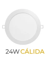 LUMINARIA LED CANDELA DE EMBUTIR 24w CALIDA REDONDA - 7545