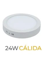 LUMINARIA LED CANDELA DE SOBREPONER 24w CALIDA REDONDA - 7561