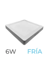 LUMINARIA LED CANDELA DE SOBREPONER 06w FRIA CUADRADA - 7562