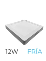 LUMINARIA LED CANDELA DE SOBREPONER 12w FRIA CUADRADA - 7564