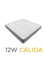 LUMINARIA LED CANDELA DE SOBREPONER 12w CALIDA CUADRADA - 7565