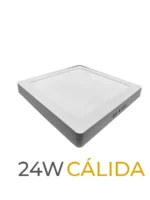 LUMINARIA LED CANDELA DE SOBREPONER 24w CALIDA CUADRADA - 7569