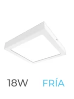 LUMINARIA LED CANDELA DE SOBREPONER 18w FRIA CUADRADA - 6839