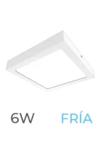 LUMINARIA LED CANDELA DE SOBREPONER 06w FRIA CUADRADA - 6835