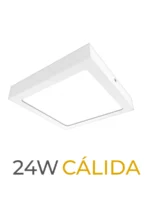 LUMINARIA LED CANDELA DE SOBREPONER 24w CALIDA CUADRADA - 7259