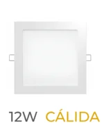 LUMINARIA LED CANDELA DE EMBUTIR 12w CALIDA CUADRADA - 6826