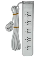 PROLONGADOR 5 TOMAS C/TECLA CABLE 3MTS - ZI-1010
