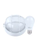 TORTUGA REDONDA BLANCA ALUMINIO + LAMPARA 13W FRIA SICA - 630311