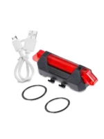 LUZ P/BICI TRASERA CON 5 LEDS RECAGABLE USB - 10165