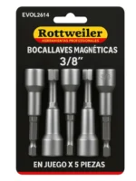 BOCALLAVE MAGNETICO DE 3/8  JUEGO X 5 - EVOL2614