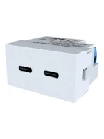 LLAVE EMBUTIR JELUZ PLATINUM TOMA USB DOBLE TIPO C BLANCO - 60546