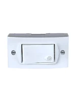 LLAVE EXTERIOR JELUZ 1 INTERRUPTOR BLANCO - 50401/2