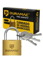 CANDADO BRONCEADO DURAMAC ARO CORTO 25MM - 10201
