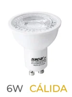 LAMPARA LED DICROICA SICA 6W GU10 CAL. - 911220