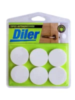 TOPE AUTOADHESIVO X 6 UNID. REDONDO BLANCO - TCB6