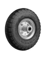 RUEDA INFLABLE DIAM. 250mm ANCHO 87mm EJE 16mm CON 1 SEPARADOR LLANTA DE CHAPA GRIS - 29508-00