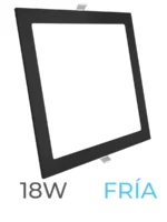 LUMINARIA LED MARCO NEGRO EMBUTIR 18W FRIA CUADRADA - 7714