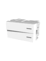 LLAVE EMBUTIR JELUZ PLATINUM INTERRUPTOR DOBLE 1/2 MODULO BLANCO - 60032