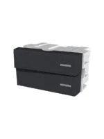 LLAVE EMBUTIR JELUZ PLATINUM INTERRUPTOR DOBLE 1/2 MODULO NEGRO - 80032