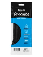 PRECINTO PLASTICO 200mm x 4,8mm x 100 Un. NEGRO - 7415
