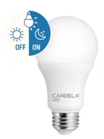 LAMPARA LED CON FOTOCONTROL 12W E27 FRIA CANDELA - 8011