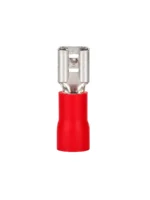 TERMINAL PALA MACHO DE BRONCE AISLADO 0,5 A 1,5 ROJO - TPL196R