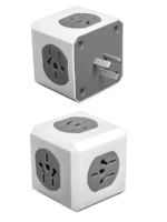 ADAPTADOR 3 PATAS CHATAS A 5 TOMAS CUBO - C3P