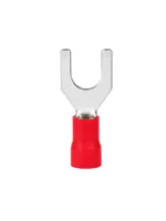 TERMINAL U DE BRONCE AISLADO 0,5 A 1,5 ROJO - TU2064R
