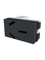 LLAVE EMBUTIR JELUZ PLATINUM TOMA 20A 1 MODULO NEGRO - 80059