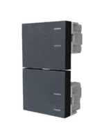 LLAVE EMBUTIR JELUZ PLATINUM 2 INTERRUPTORES COMBINADO NEGRO - 80453